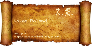 Kokas Roland névjegykártya